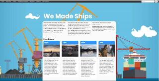 Home page of We Made Ships website